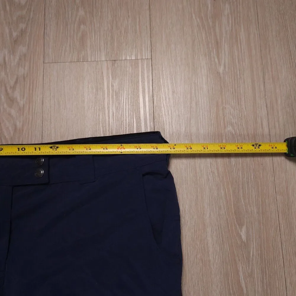 ExOfficio Hiking Pants Womens 14 Blue Fishing Travel Stretch Dupont Teflon